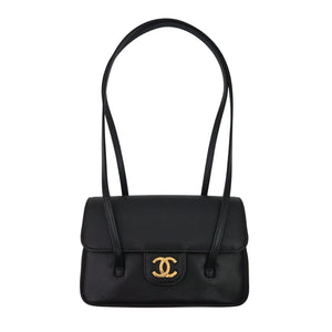 Chanel Shiny Caviar Mini Preppy Coco Shoulder Bag Black
