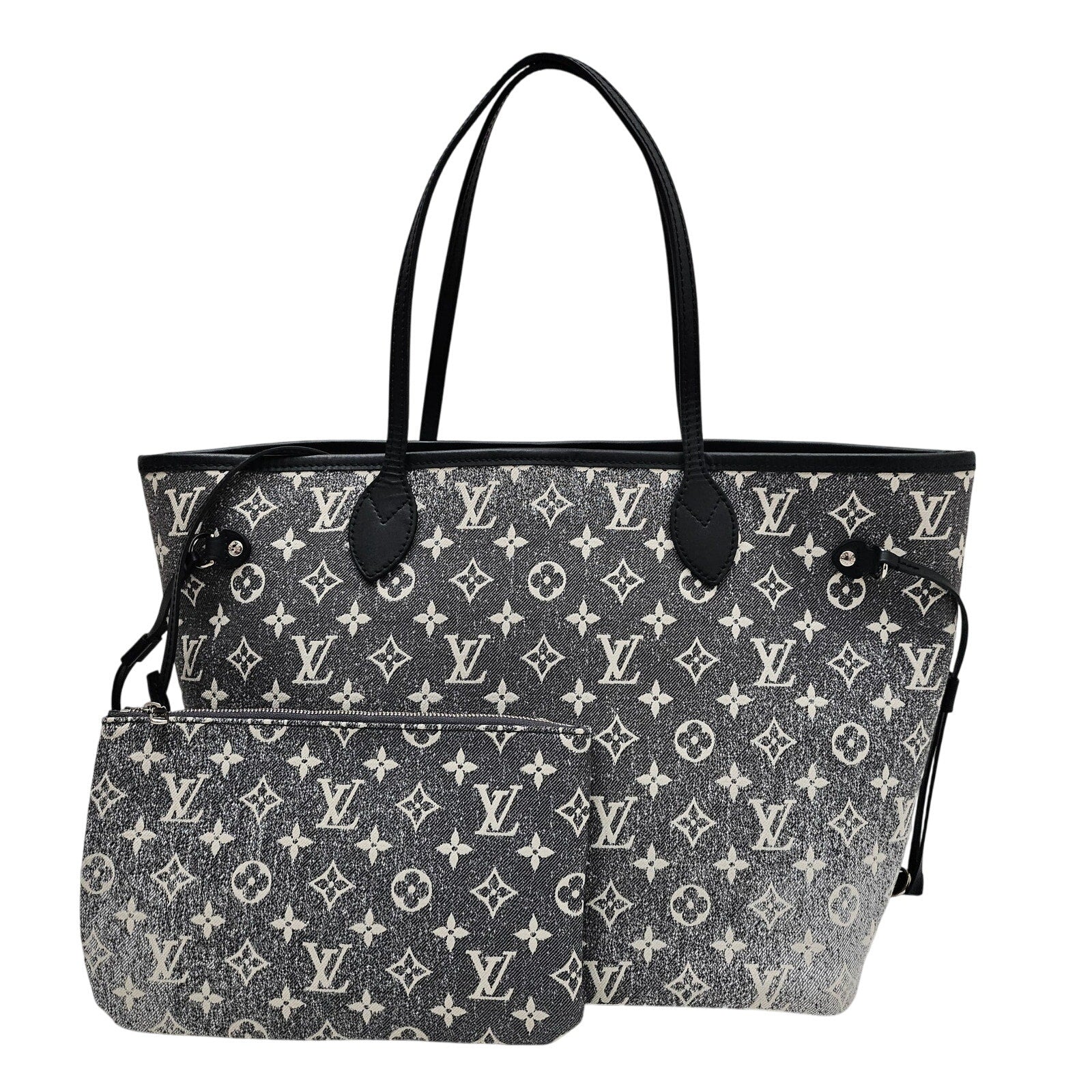 Louis Vuitton Denim Monogram Jacquard Neverfull MM Tote Grey