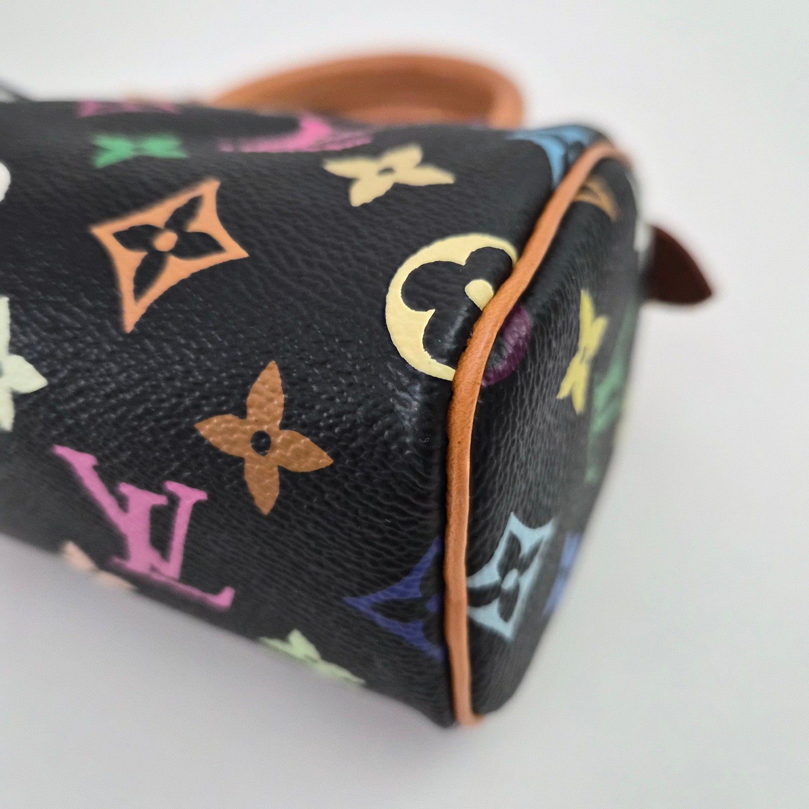 Louis Vuitton Takashi Murakami Black Multicolor Mini Speedy