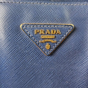 Prada Saffiano Leather Lux Large Tote Blue