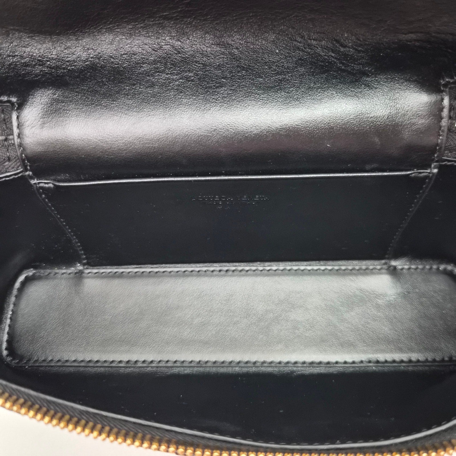 Bottega Veneta Calfskin Intrecciato Bang Bang Vanity Case Black