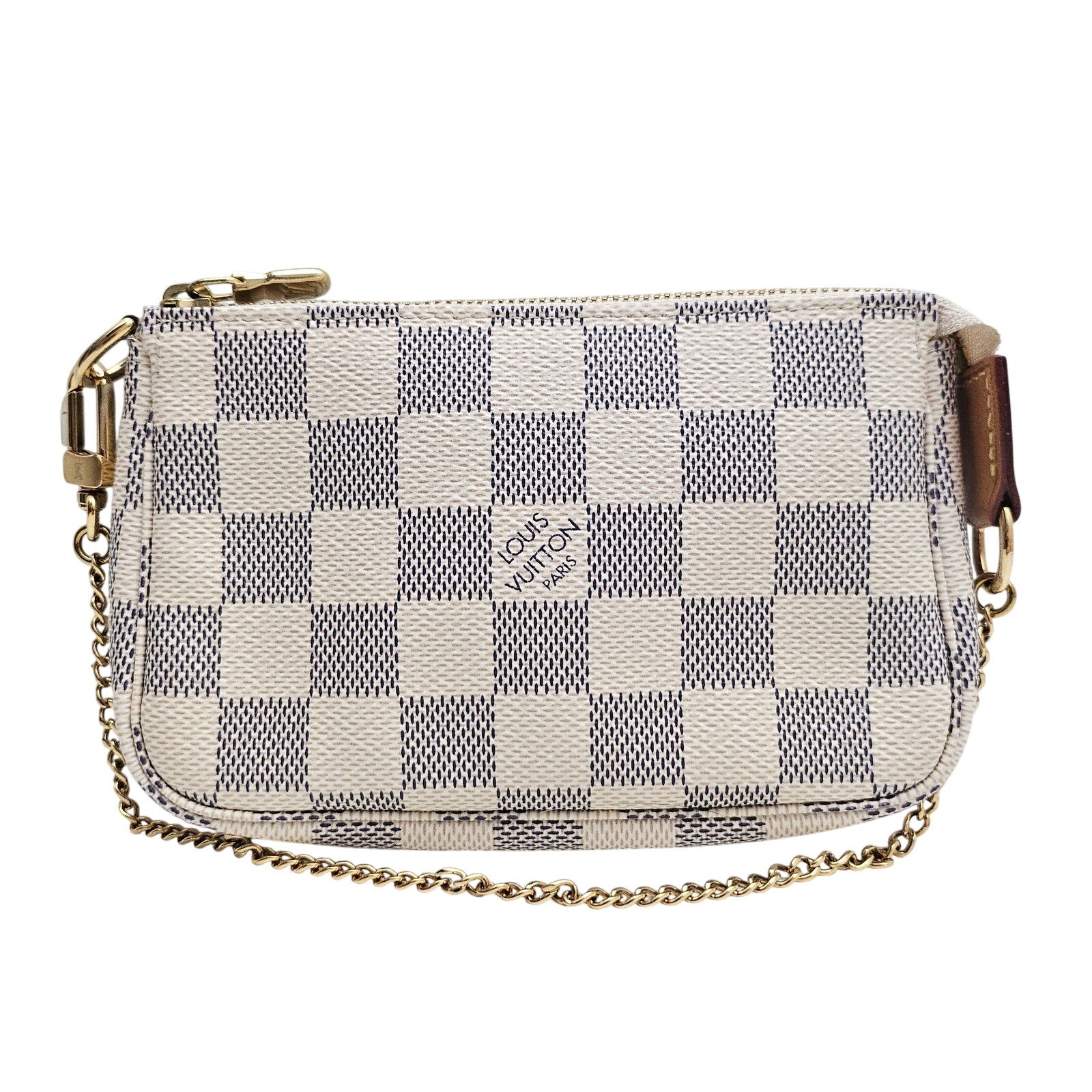 Louis Vuitton Damier Azur Mini Pochette Accessoires White Pouch