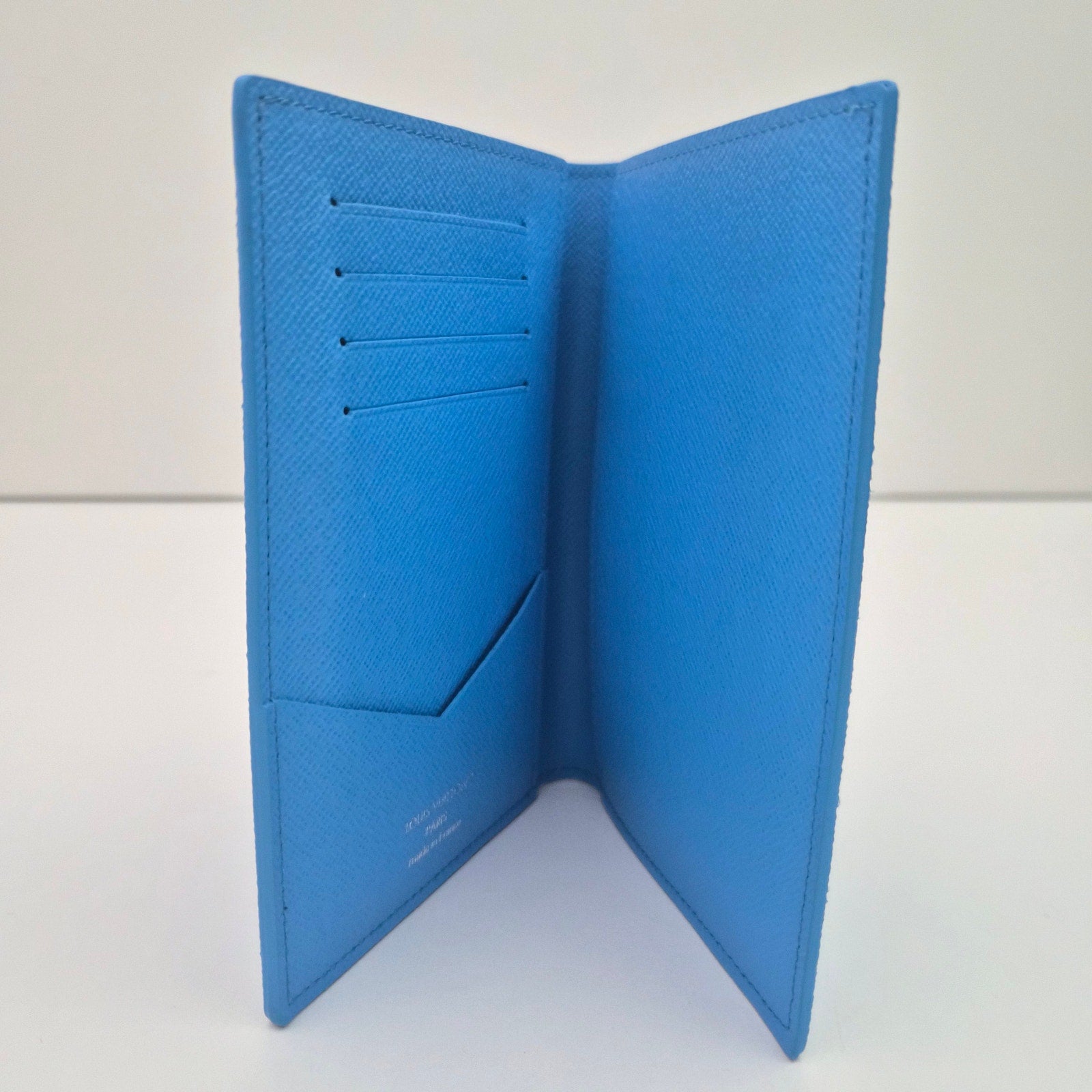 Louis Vuitton Monogram Sports Passport Cover Pool Blue