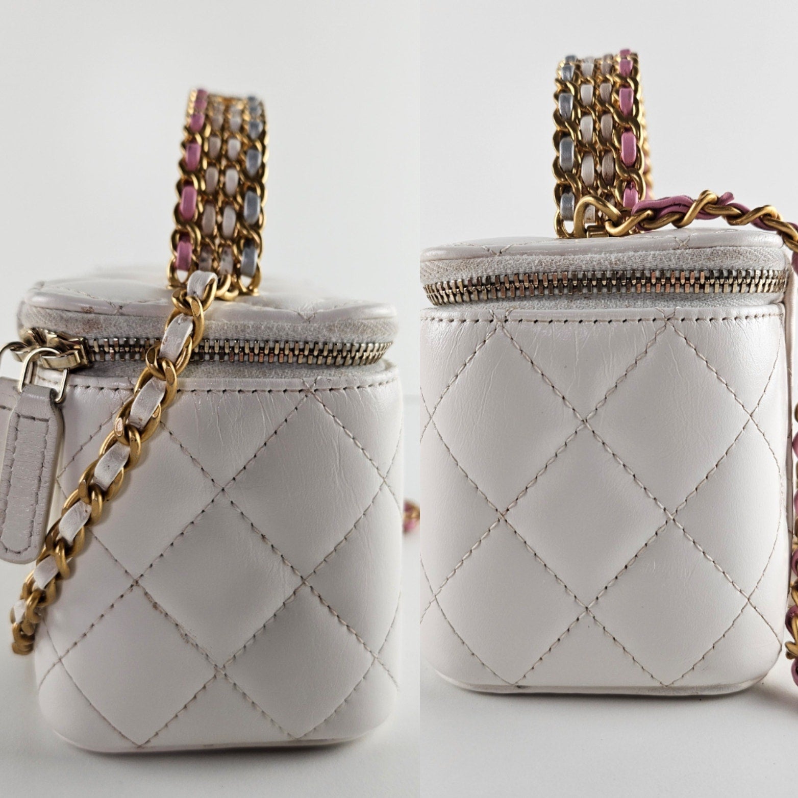 Chanel White Pick Me Up Vanity Crossbody Bag