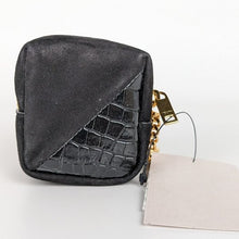 Load image into Gallery viewer, Saint Laurent Black Suede Croc Jaime Cube Charm Keychain
